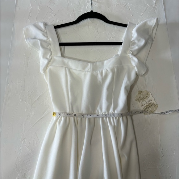 Altar’d State White Flutter Sleeve Mini Dress - Picture 9 of 10